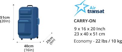 air transat oversized baggage|baggage allowance on air transat.